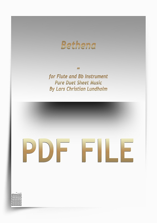 Thumbnail Bethena for Flute and Bb Instrument (PDF file), Pure Sheet Music arranged by Lars Christian Lundholm