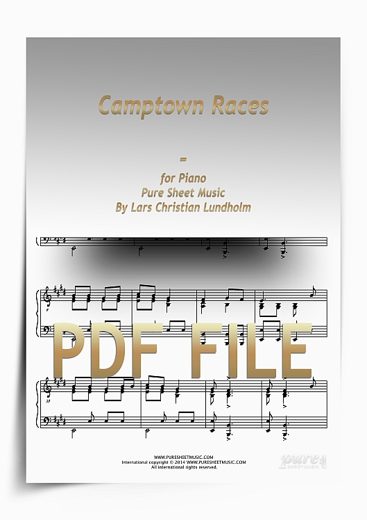 Thumbnail Camptown Races for Piano (PDF file), Pure Sheet Music arranged by Lars Christian Lundholm Thumbnail Camptown Races for Piano (PDF file), Pure Sheet Music arranged by Lars Christian Lundholm