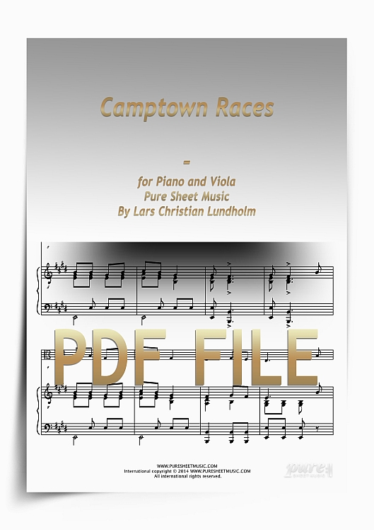 Thumbnail Camptown Races for Piano and Viola (PDF file), Pure Sheet Music arranged by Lars Christian Lundholm Thumbnail Camptown Races for Piano and Viola (PDF file), Pure Sheet Music arranged by Lars Christian Lundholm