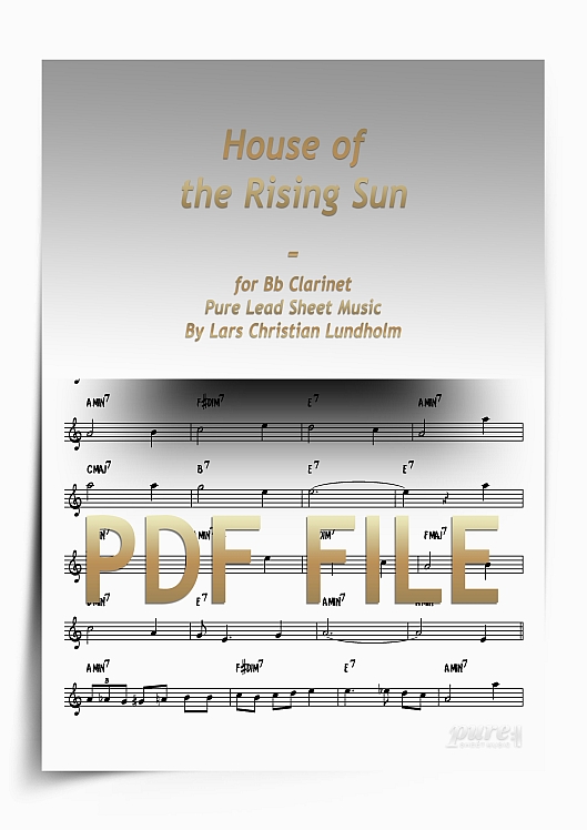 Thumbnail House of the Rising Sun for Bb Clarinet (PDF file), Pure Sheet Music arranged by Lars Christian Lundholm