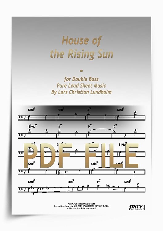 Thumbnail House of the Rising Sun for Double Bass (PDF file), Pure Sheet Music arranged by Lars Christian Lundholm
