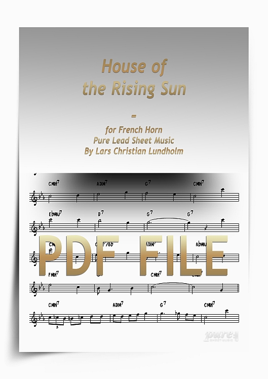 Thumbnail House of the Rising Sun for French Horn (PDF file), Pure Sheet Music arranged by Lars Christian Lundholm