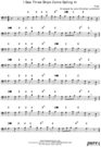 Thumbnail I Saw Three Ships Come Sailing In Pure Sheet Music Solo for Double Bass, Arranged by Lars Christian Lundholm