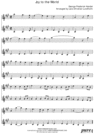 Thumbnail Joy to the World Pure Sheet Music Duet for Guitar and Viola, Arranged by Lars Christian Lundholm