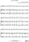 Thumbnail Joy to the World Pure Sheet Music for Harpsichord and Double Bass, Arranged by Lars Christian Lundholm