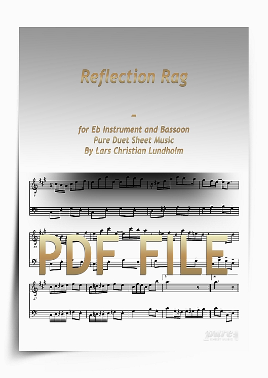 Thumbnail Reflection Rag for Eb Instrument and Bassoon (PDF file), Pure Sheet Music arranged by Lars Christian Lundholm