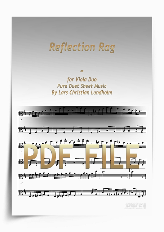 Thumbnail Reflection Rag for Viola Duo (PDF file), Pure Sheet Music arranged by Lars Christian Lundholm