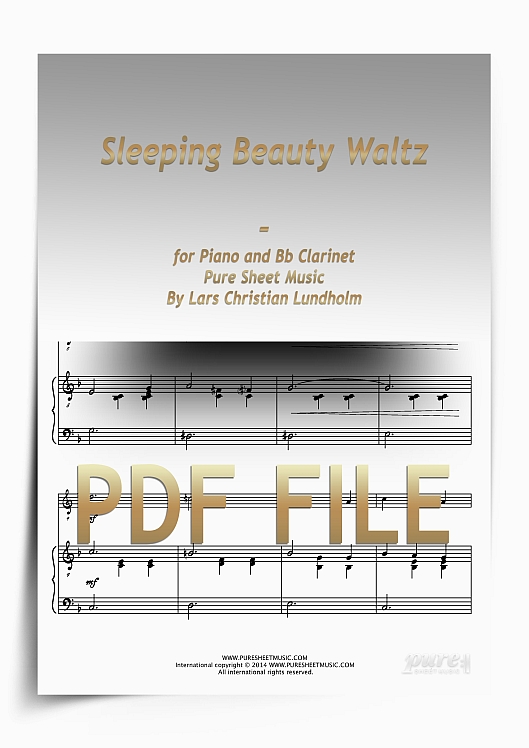 Thumbnail Sleeping Beauty Waltz for Piano and Bb Clarinet (PDF file), Pure Sheet Music arranged by Lars Christian Lundholm