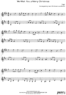 Thumbnail We Wish You a Merry Christmas Pure Sheet Music Duet for Baritone Saxophone and French Horn, Arranged by Lars Christian Lundholm