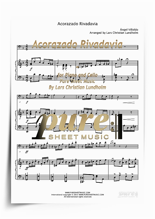 Product picture Acorazado Rivadavia for Piano and Cello (PDF file), Pure Sheet Music arranged by Lars Christian Lundholm