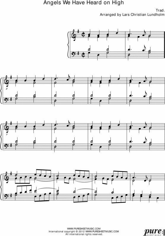 Product picture Angels We Have Heard on High Pure Sheet Music for Organ, Arranged by Lars Christian Lundholm