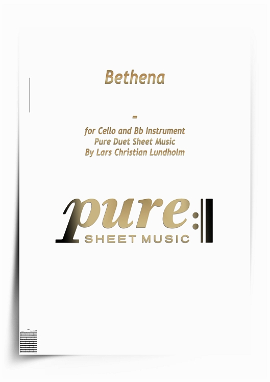 Product picture Bethena for Cello and Bb Instrument (PDF file), Pure Sheet Music arranged by Lars Christian Lundholm