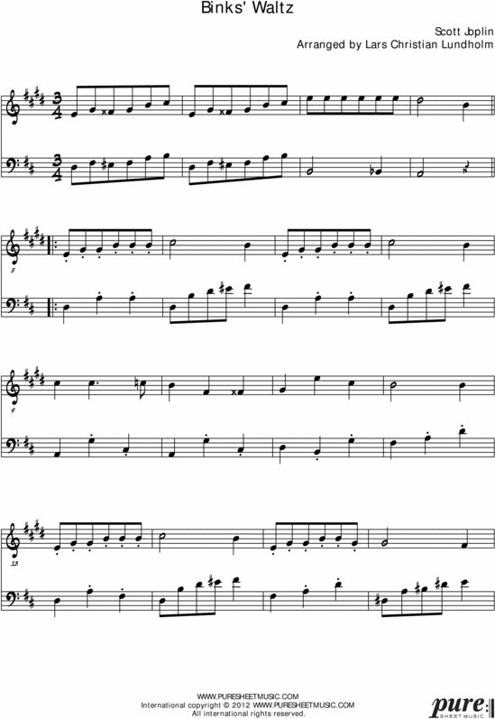 Product picture Binks Waltz Pure Sheet Music Duet for Clarinet and Tuba, Arranged by Lars Christian Lundholm