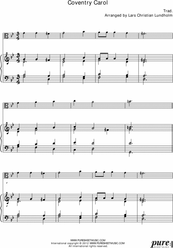 Product picture Coventry Carol Pure Sheet Music for Organ and Viola, Arranged by Lars Christian Lundholm