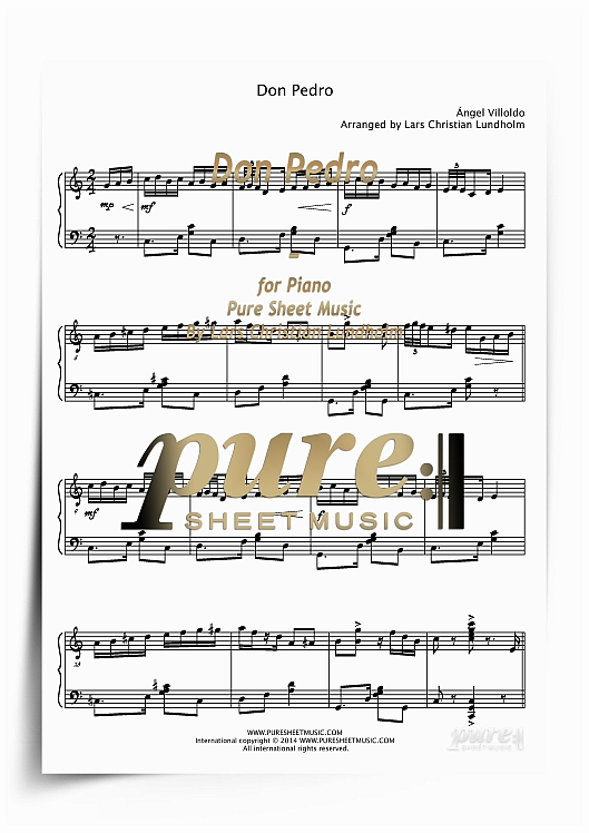 Product picture Don Pedro for Piano (PDF file), Pure Sheet Music arranged by Lars Christian Lundholm
