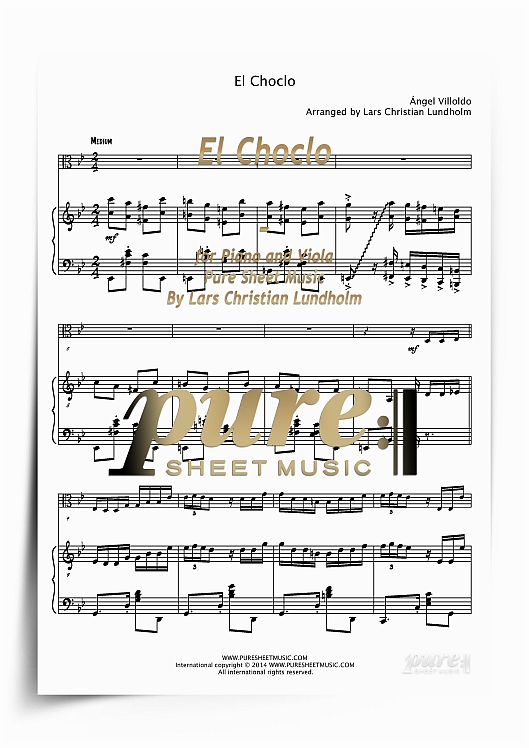 Product picture El Choclo for Piano and Viola (PDF file), Pure Sheet Music arranged by Lars Christian Lundholm