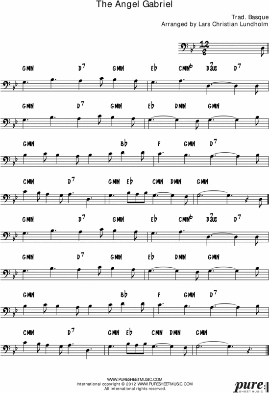 Product picture Gabriels Message Pure Sheet Music Solo for Bassoon, Arranged by Lars Christian Lundholm