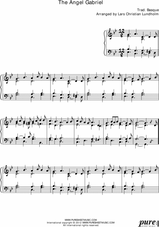 Product picture Gabriels Message Pure Sheet Music for Organ, Arranged by Lars Christian Lundholm