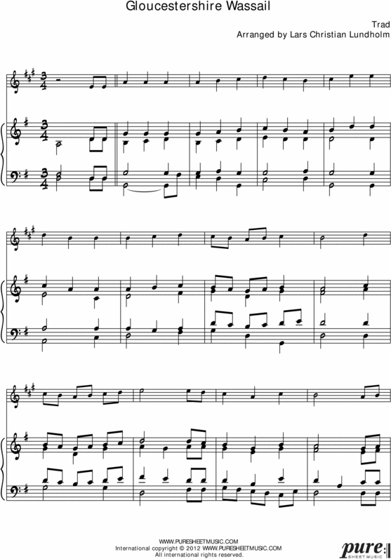 Product picture Gloucestershire Wassail Pure Sheet Music for Organ and Clarinet, Arranged by Lars Christian Lundholm