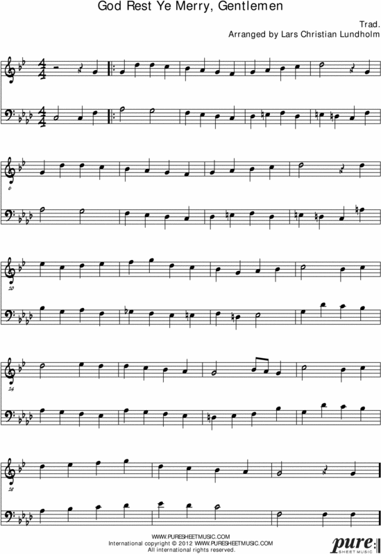 Product picture God Rest Ye Merry, Gentlemen Pure Sheet Music Duet for Clarinet and Accordion, Arranged by Lars Christian Lundholm