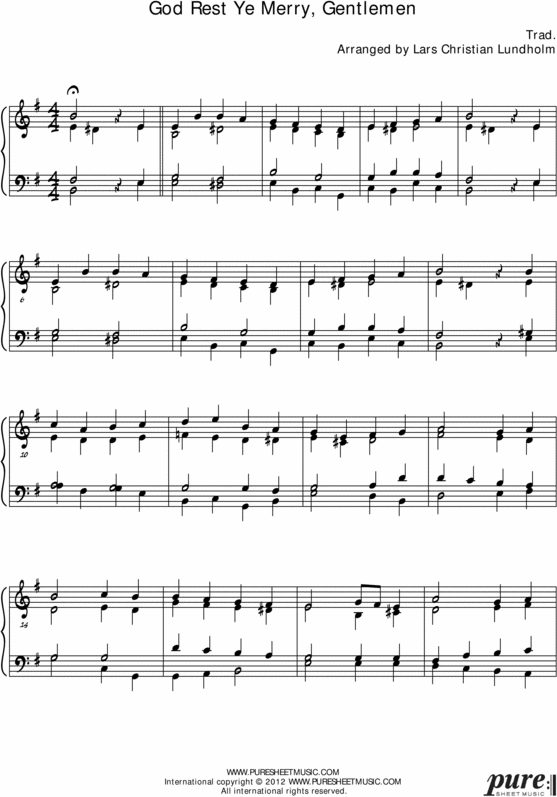 Product picture God Rest Ye Merry, Gentlemen Pure Sheet Music for Organ, Arranged by Lars Christian Lundholm