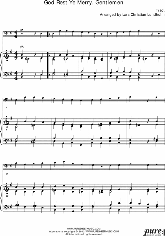Product picture God Rest Ye Merry, Gentlemen Pure Sheet Music for Organ and Cello, Arranged by Lars Christian Lundholm