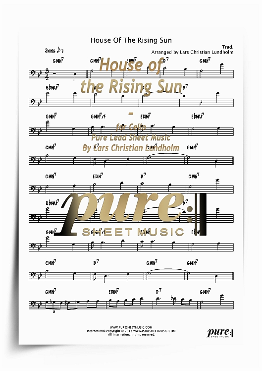 Product picture House of the Rising Sun for Cello (PDF file), Pure Sheet Music arranged by Lars Christian Lundholm