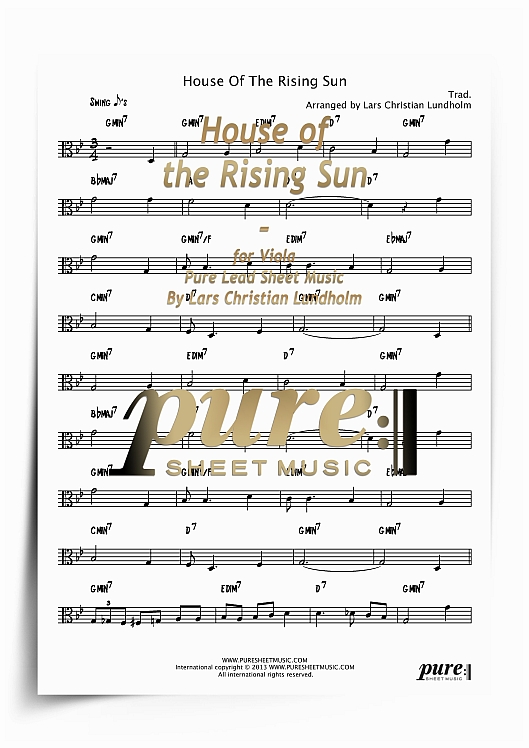 Product picture House of the Rising Sun for Viola (PDF file), Pure Sheet Music arranged by Lars Christian Lundholm