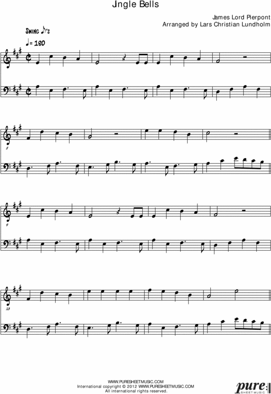 Product picture Jingle Bells Pure Sheet Music Duet for C Instrument and Tuba, Arranged by Lars Christian Lundholm