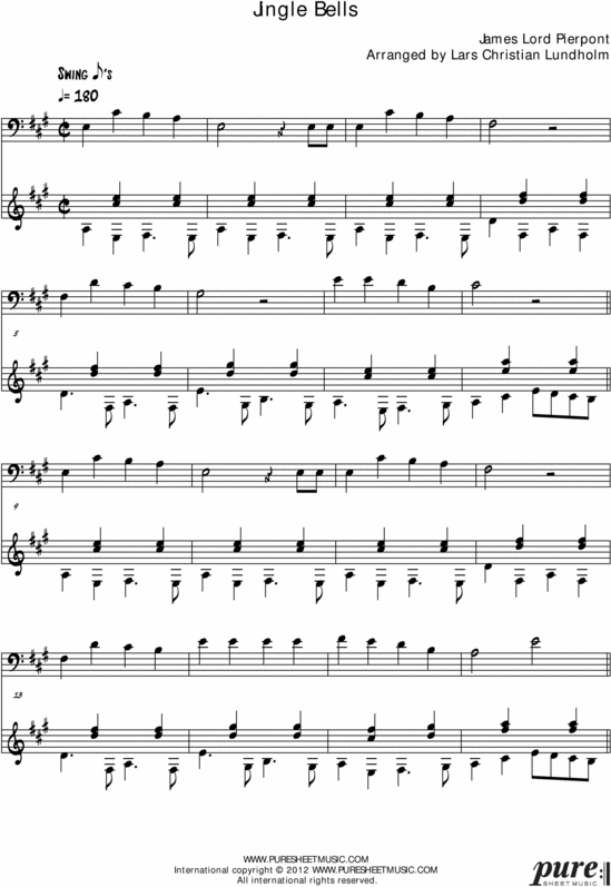 Product picture Jingle Bells Pure Sheet Music Duet for Trombone and Guitar, Arranged by Lars Christian Lundholm