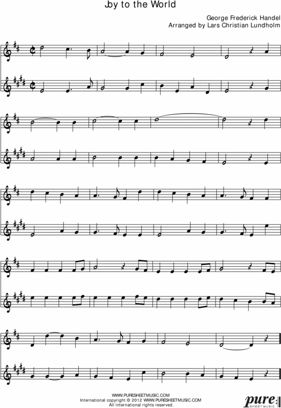 Product picture Joy to the World Pure Sheet Music Duet for Accordion and Bb Instrument, Arranged by Lars Christian Lundholm