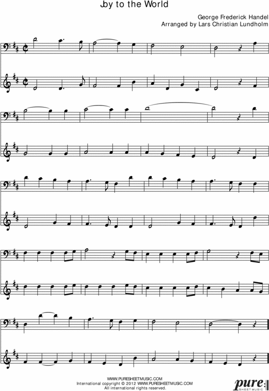 Product picture Joy to the World Pure Sheet Music Duet for Cello and Guitar, Arranged by Lars Christian Lundholm