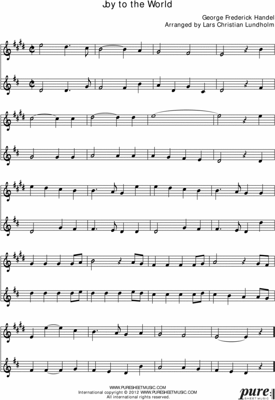 Product picture Joy to the World Pure Sheet Music Duet for Trumpet and Guitar, Arranged by Lars Christian Lundholm