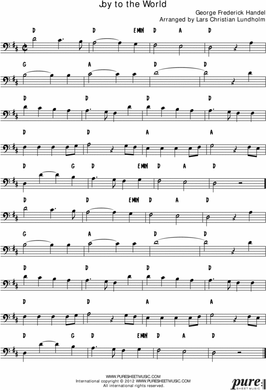 Product picture Joy to the World Pure Sheet Music Solo for Tuba, Arranged by Lars Christian Lundholm