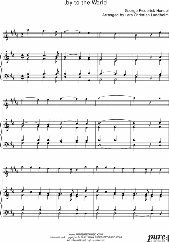 Product picture Joy to the World Pure Sheet Music for Harpsichord and Baritone Saxophone, Arranged by Lars Christian Lundholm