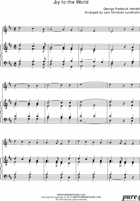 Product picture Joy to the World Pure Sheet Music for Piano and C Instrument, Arranged by Lars Christian Lundholm