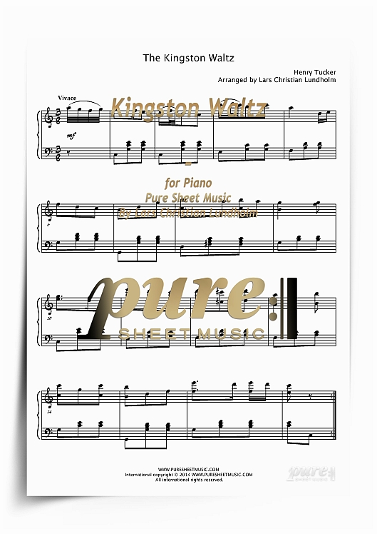 Product picture Kingston Waltz for Piano (PDF file), Pure Sheet Music arranged by Lars Christian Lundholm
