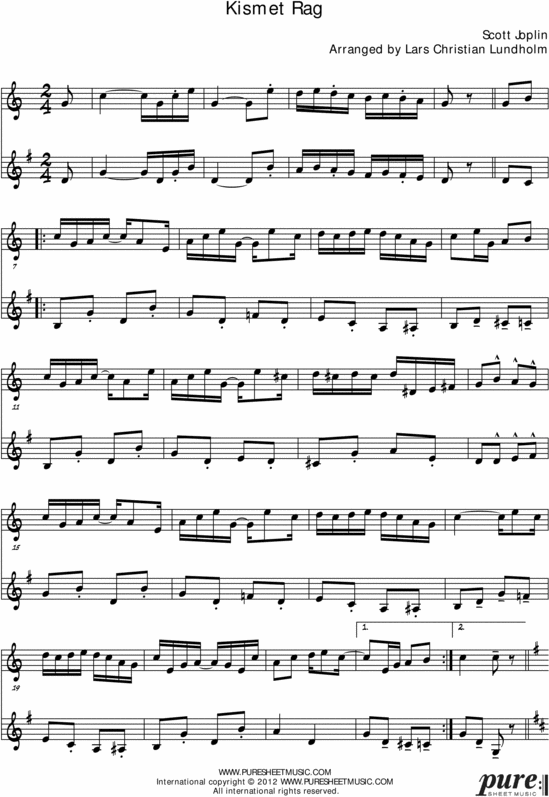 Product picture Kismet Rag Pure Sheet Music Duet for Cello and F Instrument, Arranged by Lars Christian Lundholm