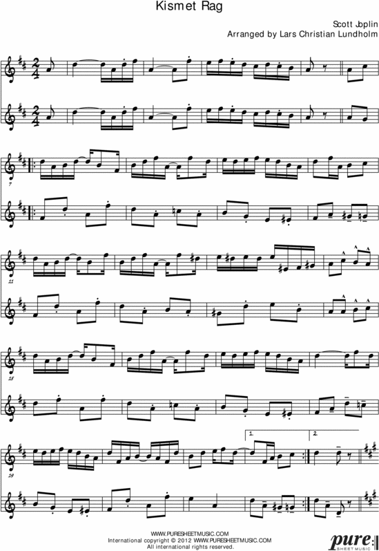 Product picture Kismet Rag Pure Sheet Music Duet for Clarinet and Tenor Saxophone, Arranged by Lars Christian Lundholm