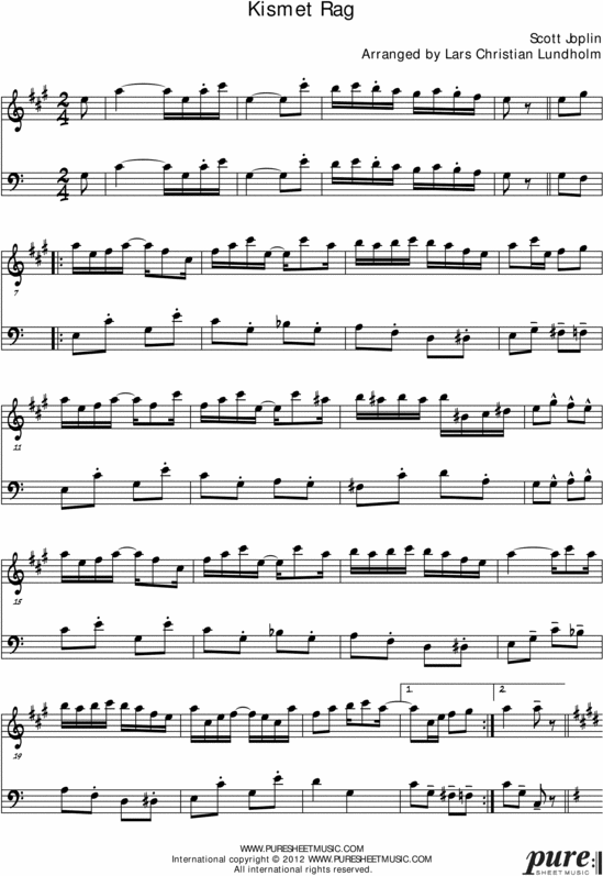 Product picture Kismet Rag Pure Sheet Music Duet for Eb Instrument and Accordion, Arranged by Lars Christian Lundholm