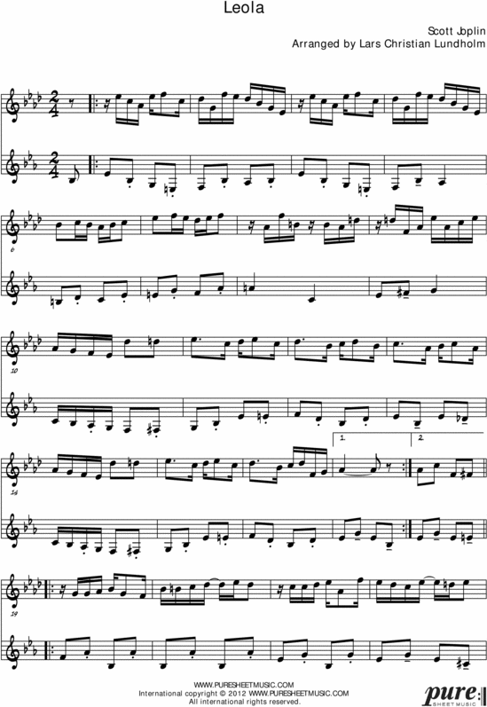 Product picture Leola Pure Sheet Music Duet for C Instrument and F Instrument, Arranged by Lars Christian Lundholm