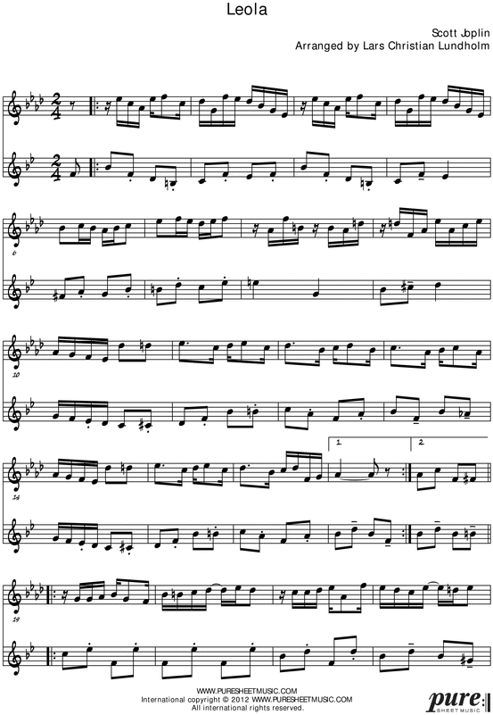 Product picture Leola Pure Sheet Music Duet for Cello and Tenor Saxophone, Arranged by Lars Christian Lundholm