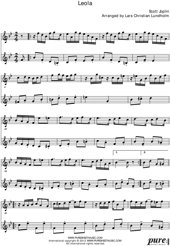 Product picture Leola Pure Sheet Music Duet for Clarinet and Bb Instrument, Arranged by Lars Christian Lundholm