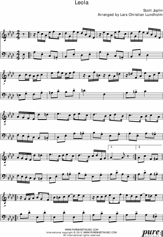 Product picture Leola Pure Sheet Music Duet for Guitar and Tuba, Arranged by Lars Christian Lundholm