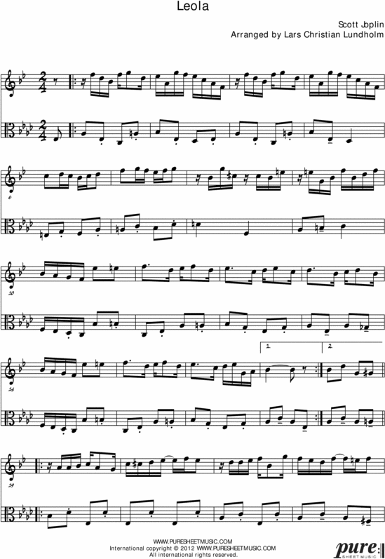 Product picture Leola Pure Sheet Music Duet for Trumpet and Viola, Arranged by Lars Christian Lundholm