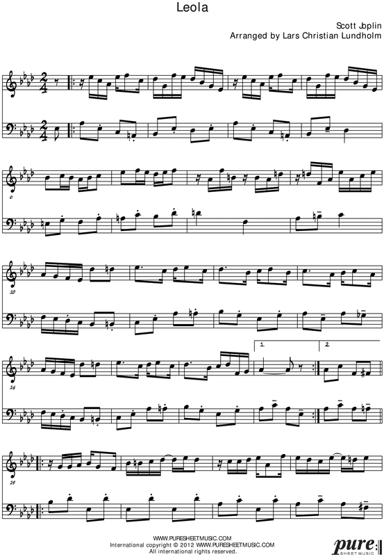 Product picture Leola Pure Sheet Music Duet for Viola and Double Bass, Arranged by Lars Christian Lundholm