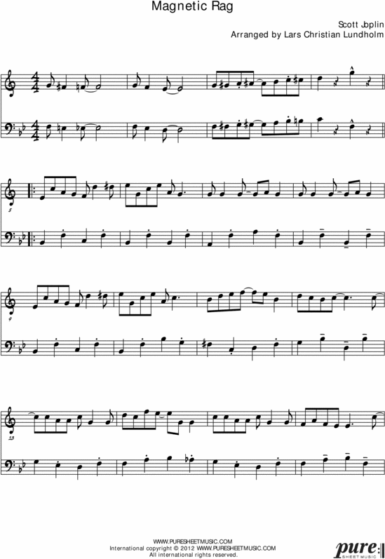 Product picture Magnetic Rag Pure Sheet Music Duet for Clarinet and Tuba, Arranged by Lars Christian Lundholm