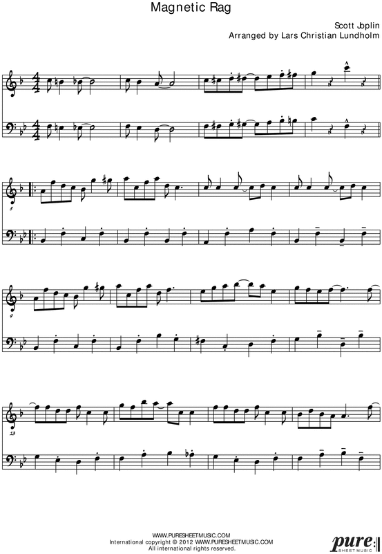 Product picture Magnetic Rag Pure Sheet Music Duet for F Instrument and Double Bass, Arranged by Lars Christian Lundholm