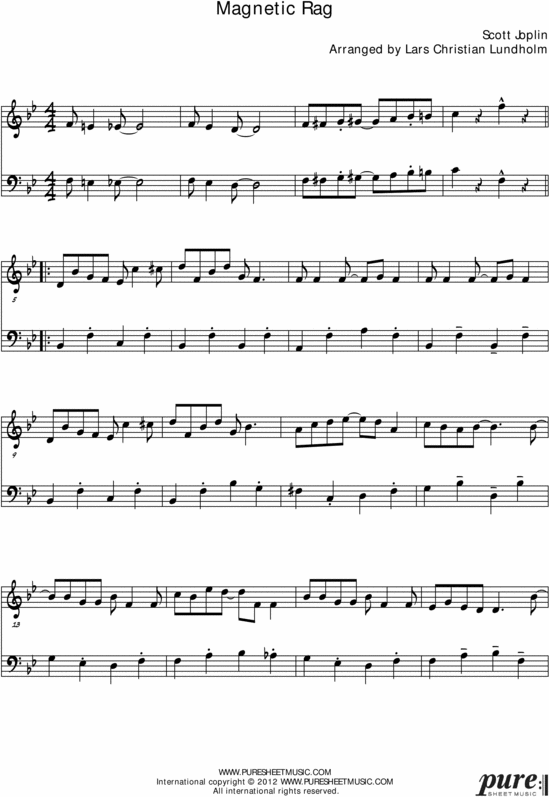 Product picture Magnetic Rag Pure Sheet Music Duet for Flute and Cello, Arranged by Lars Christian Lundholm