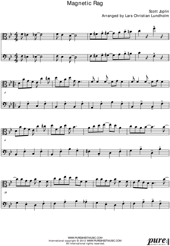 Product picture Magnetic Rag Pure Sheet Music Duet for Viola and Tuba, Arranged by Lars Christian Lundholm